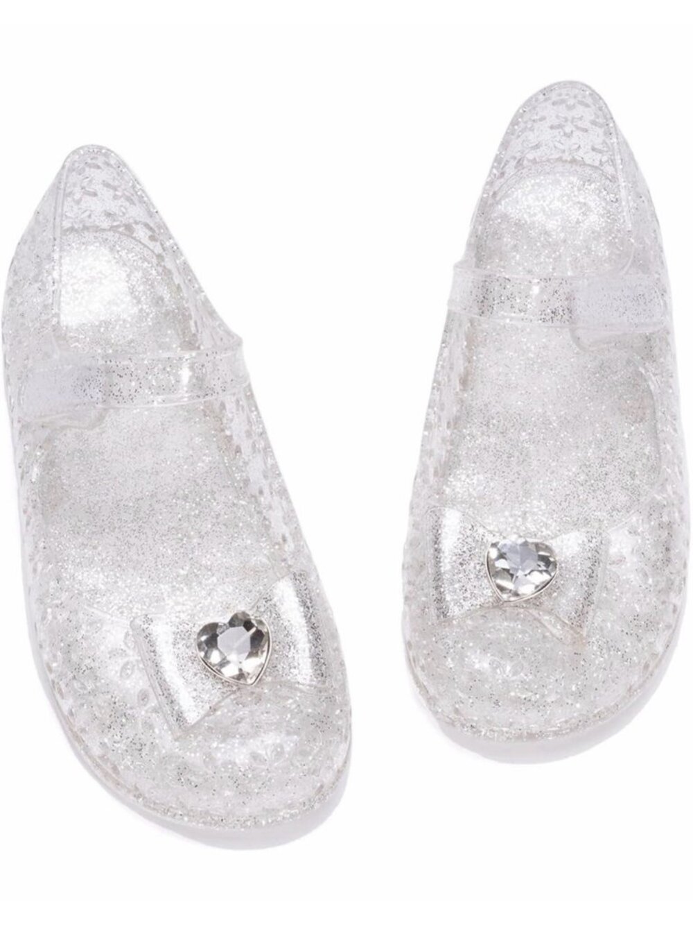 Girl Princess Mary Jane Flat Dress Up,Dance Party,Cosplay-Jelly Shoes Clear 12.5